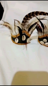 gelang bulu etnik kerang asli adat dayak papua kalimantan sepasang