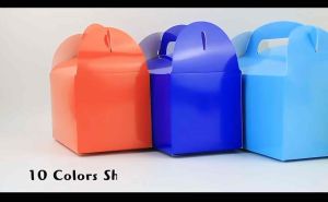 Gift Paper Gable Bag Cupcakes Cookies Waffle Candy for Party Souvenir Birthdays Weddings Giveaways