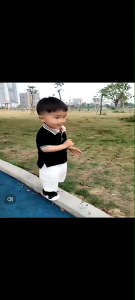 Plain Blueberry Polo Shirt & Denim Shorts Set for Baby Boys 0-5yrs