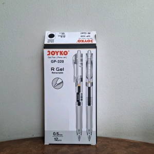 Vifo - Pen Gel Joyko R Gel Pulpen 0.5 Warna Hitam 1 Kotak Isi 12