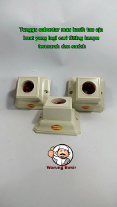 Fitting lampu plafon segi empat model broco warna putih Cod