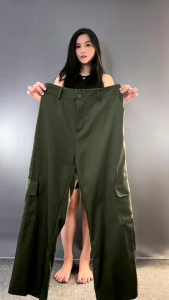 Celana Kulot Cargo Wanita Highwaist Korean Style Terbaru