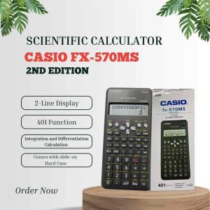 Ready Stock 🔥Casio Scientific Calculator FX-570MS 2nd edition Model with 401 Functions Non Programmable For School and Office use