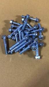 น็อตเบอร์12 ติดแหวน ยาว 5.0 c.m. M8x50 **มีตัวเลือก** สกรูติดแหวน ชุบซิงค์ขาว เกลียวละเอียด ราคา/ตัว