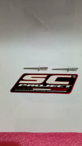 Emblem knalpot merek SC PROJECT free paku rivet