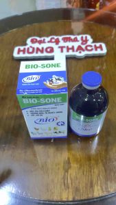 Bio Sone 100ml 20ml trị tiêu chảy tụ huyết trùng thương hàn sốt bỏ ăn không rõ nguyên nhân trên gia súc gia cầm gà đá heo