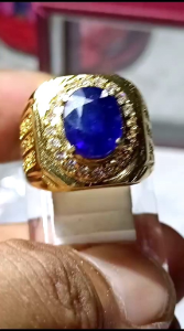 CINCIN BATU PERMATA BLUE SAPPHIRE + MOME