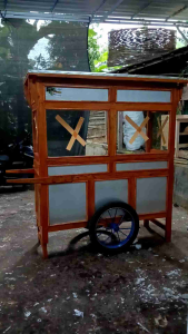 gerobak dagang full kaca