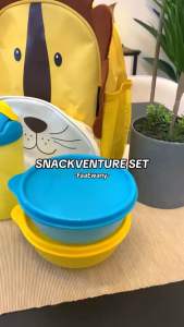 Tupperware SnackVenture Set BPA SAFE / Backpack Lion Twincle Snack Cup Kid/ baby cups /mini bowl mini cup