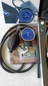 Baxtel Aneroid Sphygmomanometer Blood Pressure Monitor With Gray Deluxe Stethoscope