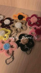Gantungan Kunci Mini Kawat Bulu/Pipe Cleaner bunga daisy/Hadiah/Gift/Kado Bestie/Wisuda Aksesoris