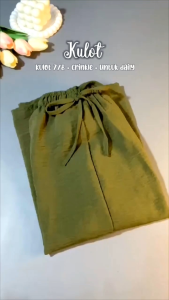Promo Kulot Crinkle 7/8 Wanita/Celana Kulot Pendek Wanita Terbaru