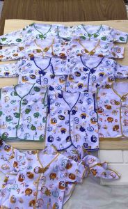 3 & 6 PCS baju bayi baru lahir lengan kutung NEWBOREN KARAKTER