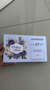 Blangko Undangan Kosong Pernikahan Erba Kartu BLANKO Simple 2206 (5 Lembar atau 100 Lembar)
