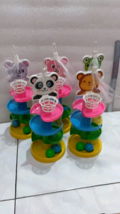 Mainan Rolling Ball Jala Mainan Basket Rolling Ball Tinggi 30 cm isi 2 Bola no RKC 05025-1