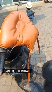 BANTAL STANG MOTOR BAHAN KULIT OSCAR ANTI AIR / BANTAL STIR WATERPROOF / PELINDUNG KEPALA ANAK