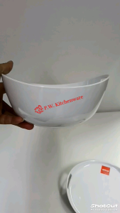 ชาม​มี​หู​ 6.75​นิ้ว​ เมลามีน​แท้​เกรด​พรีเมี่ยม​อย่าง​หนา​ ยี่ห้อ​ Ektra​