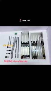 KỆ GIA VỊ 2 TẦNG TẤM INOX 304