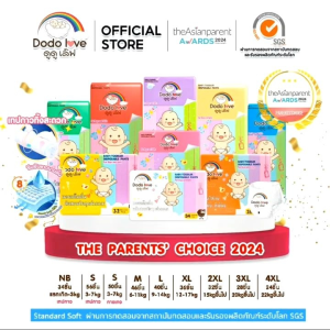 ชื่อสินค้า (Product Name): [TH] ผ้าอ้อมเด็ก DODOLove Standard Soft กางเกงผ้าอ้อม ไซซ์ NB-4XL (แพ็คเดี่ยว) [EN] DODOLove Standard Soft Baby Diapers Pants NB-4XL Size (Single Pack)