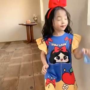 2-8 Tahun Dress Ruffle Snow White Elsa Anak Perempuan Import