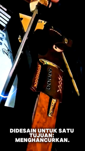 Perkakas Outdoor Premium - Baja Uddeholm Bohler N695 + Burl Jati Nature