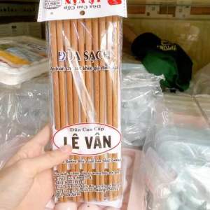 Combo 10 đôi đũa gỗ sao chắc chắn đũa gỗ lê vân cao cấp tiện lợi - gia dụng Thiên Vũ