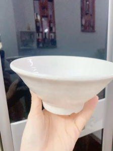 Chén bát tô tam giác loe vân đá trắng nhựa melamine cao cấp nhiều size lựa chọn - gia dụng Thiên vũ