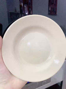 Combo 10 dĩa nhựa melamine nâu trắng cao cấp Dĩa nhựa melamine tiện lợi