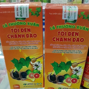 Siro Lá Thường Xuân Tỏi đen Chanh đào giảm ho giảm đờm giảm rát họng nhuận phế