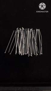 ก้านเงินแท้หัวหมุด ขนาด 2 นิ้ว เป็นก้านต่างหูเงินแท้ ราคา 55 บาทต่อคู่ ใช้ประดับตกแต่ง