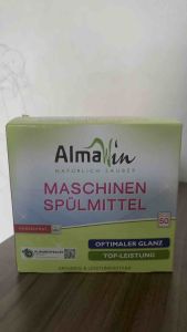 Viên Rửa Bát Almawin Hữu Cơ Hương Chanh 25 Viên - Loại bỏ dầu mỡ bảo vệ máy không mùi không chứa hóa chất