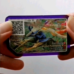 [100% ORIGINAL FROM MACHINE] ★★★★★ MYTHICAL LEGEND Pokemon Ga-Olé Card RUSH 3 Part 11 -058 Gaole Disk XERNEAS Takara