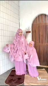 Mukena Rayon ROSITA Sleting Dagu Size Balita - Dewasa