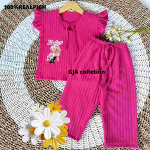 Terbaru: Setelan Baju Barbie Viral Anak Perempuan Usia 1-7 Tahun Bahan Knit