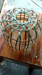 สุ่มไก่ สานด้วยไม้ไผ่ ประดับร้าน ตกแต่ง ฐาน กว้าง7นิ้ว สูง 6 นิ้ว