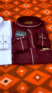 Kemko Baju Koko Sultan Wolfis Motif Diamond Busana Muslim Pria Dewasa Lengan Panjang Terlaris