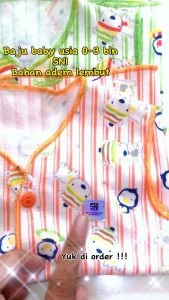 3pcs Baju Baby Kutung SNI Motif Salur Pororo