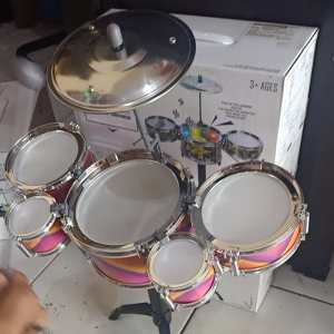 Mainan Edukasi Anak Drum Set / Mainan Drum Anak Lampu Music Vibration
