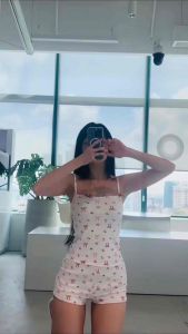 Set bộ đồ ngủ nữ cotton áo 2 dây quần đùi hoạ tiết siêu xinh Qwin