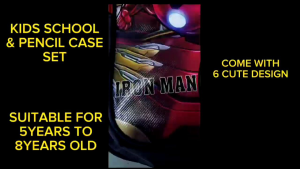 Kids Schoolbag With Pencil Case Set  Suitable For 5years to 8years Kids