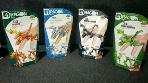 Mainan Anak Dragon Finger Set 4 in 1 Block Brick 3 Perubahan DIY Bongkar Pasang