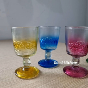 G231 [5 PCS] GELAS KACA GELAS KAKI GELAS MINUM GELAS KOPI GELAS SOUVENIR MOTIF BUAH CASANOVA