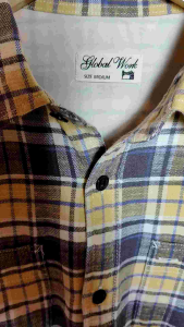 Kemeja Flanel Global Work Original Second Size M
