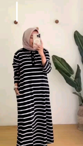 Joana Dress Gamis Kaos Spandek Bebyterry Wanita Jumbo Terbaru Mewah Elegan Kekinian