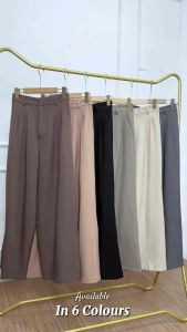 Celana Kantor Perempuan Lose Terbaru Kulot Highwaist