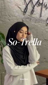 SAZ SO-TRELLA Inspired Plain Chiffon Awning Premium ITY Fabric Instant Hijab