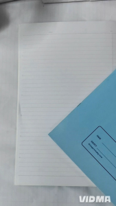 A4 80pgs science practical book light blue cover lined paper notebook