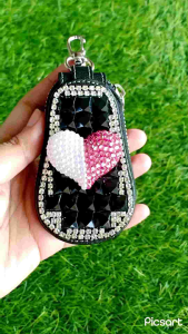 Dompet STNK square love bling bling | Dompet gantungan kunci mobil motor