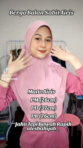 Bergo Bulan Sabit Airis Premium: Bahan Premium & Nyaman