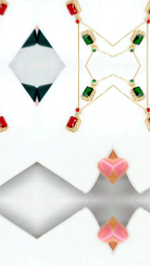 Kalung Titanium Emerald-Ruby Diamond Xpid